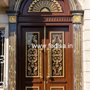 Royal Entrance Door Double Door With Window Design No-5714