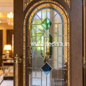Handcrafted Wooden Door Traditional Double Door Design No-5762