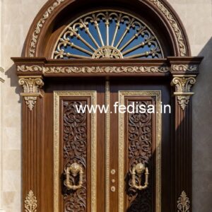 Double Door Classic Style Krishna Door Design No-5785