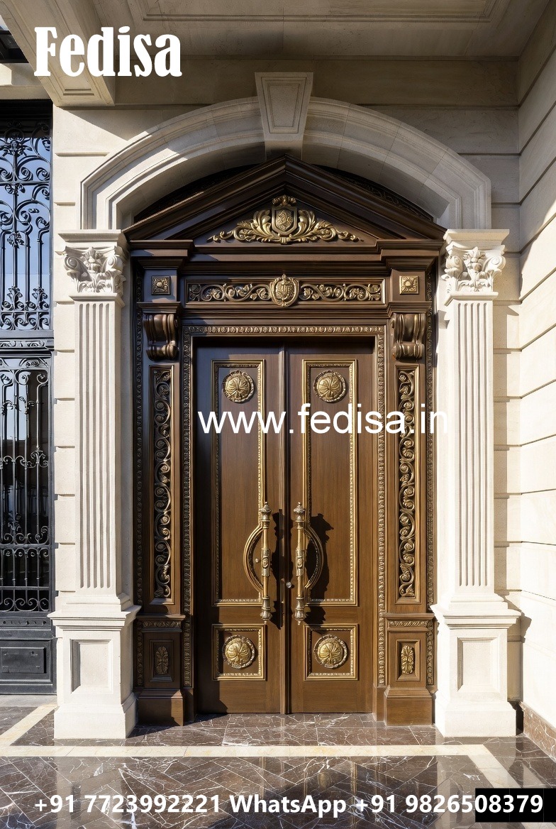 Glass Panel Classic Door Aluminum Room Door Design No-5501