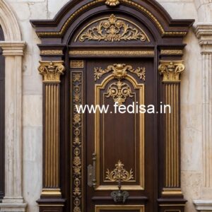 Teak Wood Door Design Middle Door Design No-5964