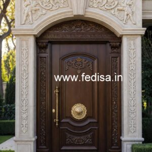 Glass Panel Classic Door Stylish Main Door Design No-5993