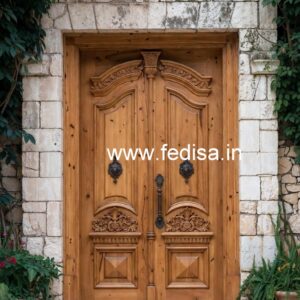 Wooden Carved Door Design Single Door Grill Design No-6000