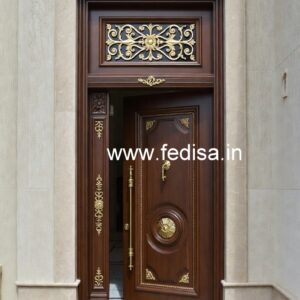 Teak Wood Door Design Two Door Gate Design No-6005