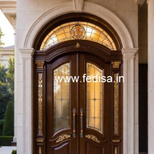 Elegant Double Door Classic Entry Design House Door Grill Design No-6068