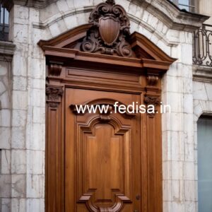 Mahogany Classic Doors Pooja Room Sliding Door Design No-6088