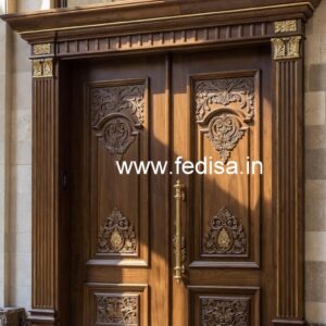 Wooden Carved Door Design Door Grill Design 2026 No-6205