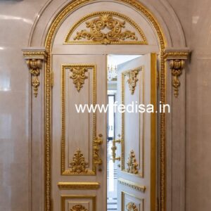Traditional Carved Wooden Front Door Ideas Pooja Room Glass Door Design No-6270