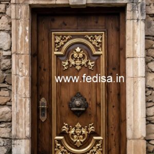 Traditional Door Design Wooden Safety Door Design No-6282