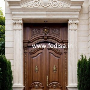 Royal Entrance Door Wooden Sliding Door Design No-6411
