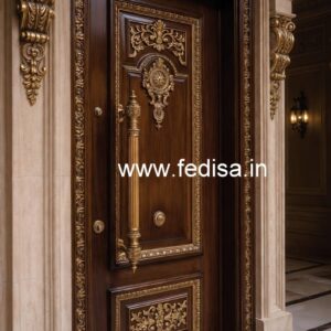 Traditional Carved Wooden Front Door Ideas Steel Door Design For Flats No-6434