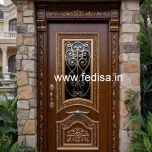 Solid Wood Classic Door Main Door Panelling Design No-6496