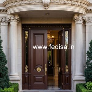 Traditional Door Design Front Glass Design No-6528