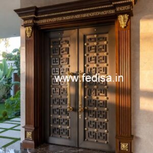 Double Door Classic Style House Entrance Door Design No-6564