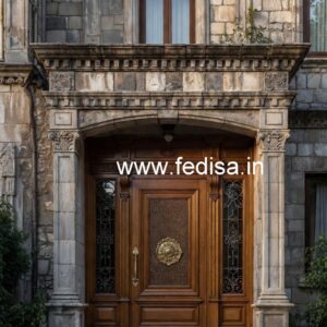 Hardwood Traditional Doors Aluminum Glass Door Design No-6706