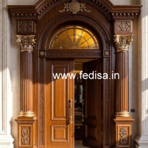 Solid Wood Classic Door Latest Front Door Design No-6742