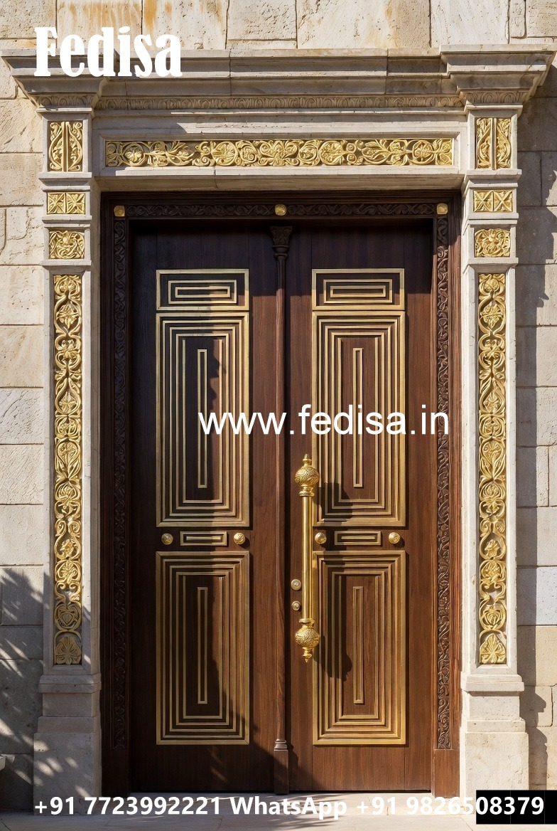 Hardwood Traditional Doors Drawing Room Entrance Design No-6747