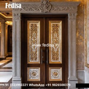 Rustic Classic Door Iron Grill Door Design No-6751