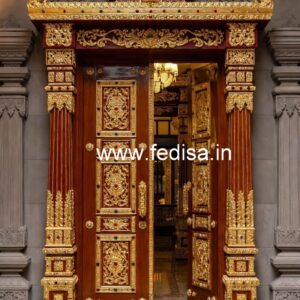 Home Entry Wooden Door Chik Door Design No-6839