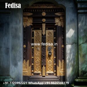 Wooden Carved Door Design Plywood Double Door Design No-6861