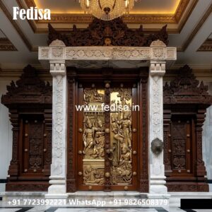 Solid Wood Classic Door Sunmica Door Design With Price No-6906
