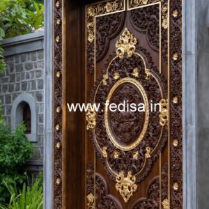 Classic Wooden Main Door Design For Home Main Door Wall Paneling Design No-6966