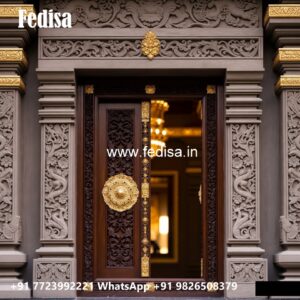 Elegant Double Door Classic Entry Design Steel Net Door Design No-7052