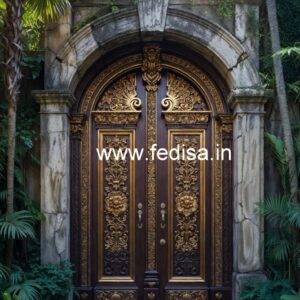Bungalow Classic Door Design Plywood Pooja Door Design No-7087