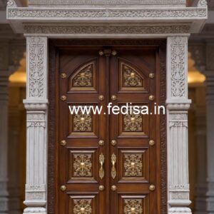 Hardwood Traditional Doors Parking Door Design No-7116