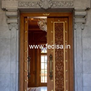 Home Entry Wooden Door Aluminum Door Jali Design No-7126