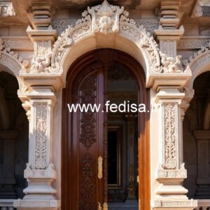 Traditional Door Design Door Design With Glass And Wood No-7143