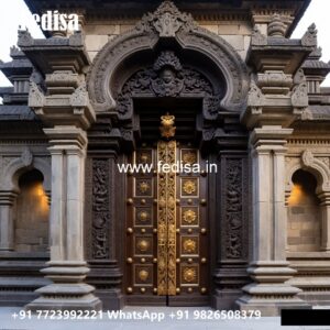 Villa Entrance Door Printed Glass Door Design No-7209