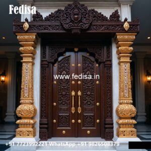 Traditional Carved Wooden Front Door Ideas Shop Front Glass Door Design No-7213