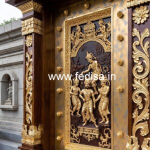 Hardwood Traditional Doors Main Gate Door Design Iron No-7239