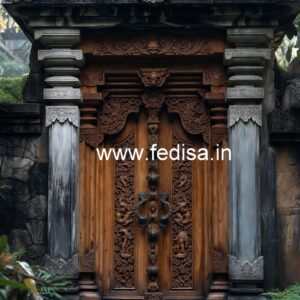 Traditional Carved Wooden Front Door Ideas Wooden Jali Single Door Design No-7254