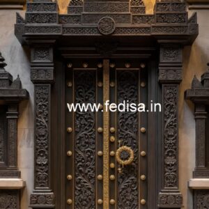 Mahogany Classic Doors House Temple Door Design No-7318