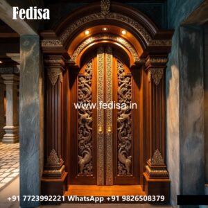 Carved Wooden Doors Main Door Side Design No-7319