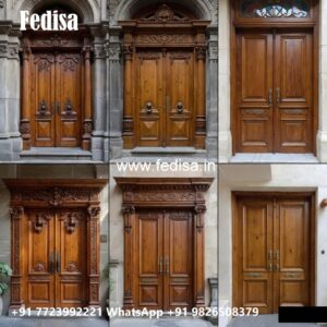 French Classic Doors Wooden Door Jali Design No-7327
