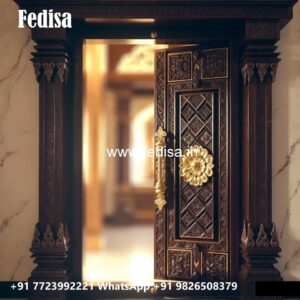 Bungalow Classic Door Design Mandir Glass Door Design No-7333