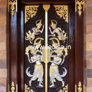 Carved Door Patterns Front Door Roof Design No-7340