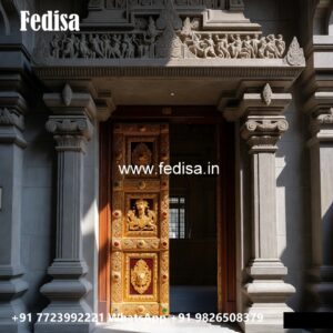 Glass Panel Classic Door Fiber Door Design For Bathroom No-7346