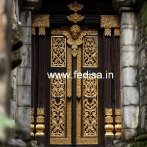Mahogany Classic Doors Main Door Ganesh Design No-7400
