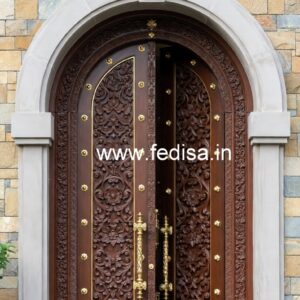 Solid Wood Classic Door Main Door Gate Design Iron No-7439