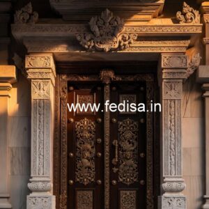 Handcrafted Wooden Door Arch Door Frame Design No-7443