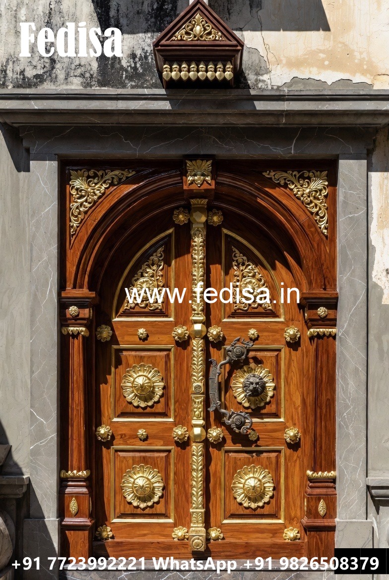 French Classic Doors Arch Glass Door Design No-7450