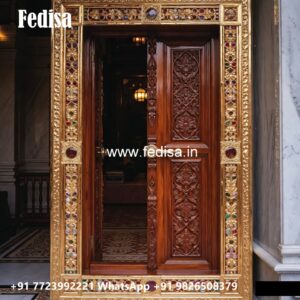 Wooden Carved Door Design Aluminum Main Door Design No-7476