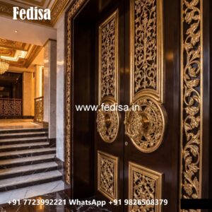 Classic Wooden Main Door Design For Home Lohe Ka Room Gate No-7499