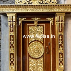 Double Door Classic Style Front Door Side Glass Design No-7548
