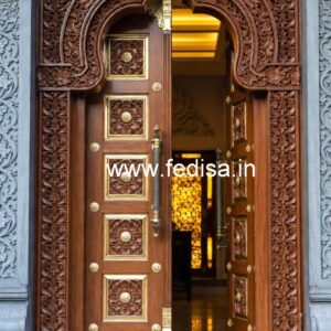 Ornate Door Design Main Door Side Wall Design No-7572