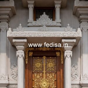 Double Door Classic Style Double Door Carving Design No-7589